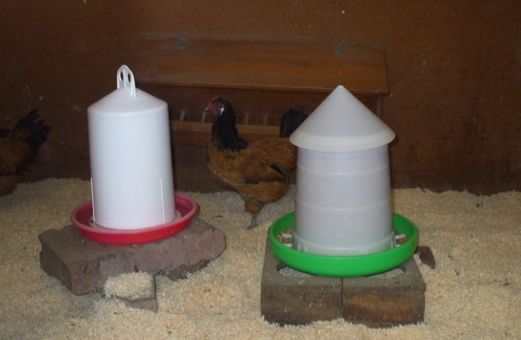 Futterbereich im Hühnerstall