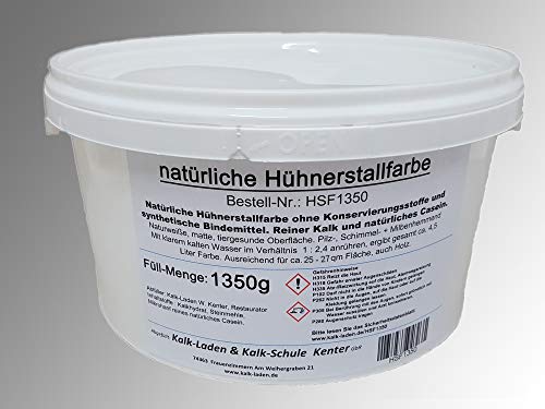 Hühner-Stall-Farbe ohne jegliche Schadstoffe. Für bis zu 27 qm, 100% Bio, 1350 g