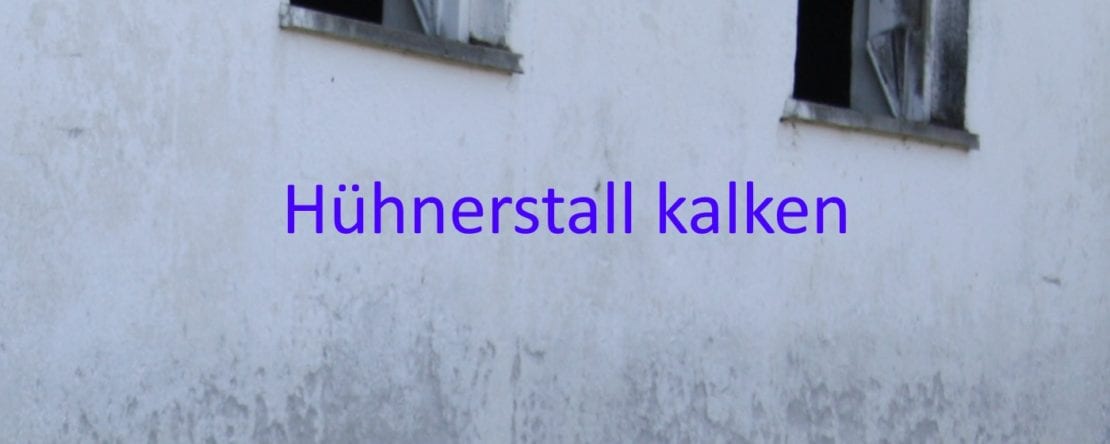 Hühnerstall kalken