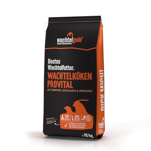 WachtelGold Wachtelfutter 10kg - Wachtelkorn ProVital- ohne Gentechnik - Legefutter, Legekorn
