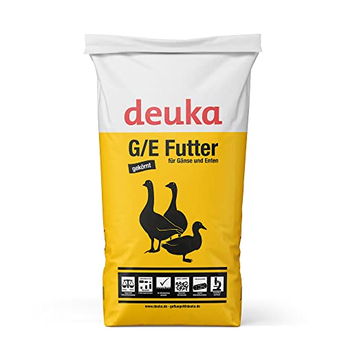 deuka G/E Futter 25kg | Gänsefutter | Entenfutter | Futter für Gänse und Enten gekörnt | Alleinfuttermittel | Reifefutter | Erhaltungsfutter | Mastfutter für Wassergeflügel