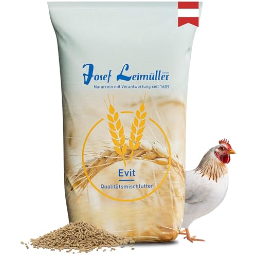 Leimüller Hühnerfutter 25kg gegen Milben [Pellets] - Hühner Futter Classic für erhöhte Legeleistung - Energiereiches & Staubfreies Alleinfuttermittel für Legehennen - Ohne Gentechnik & Zusatzstoffe