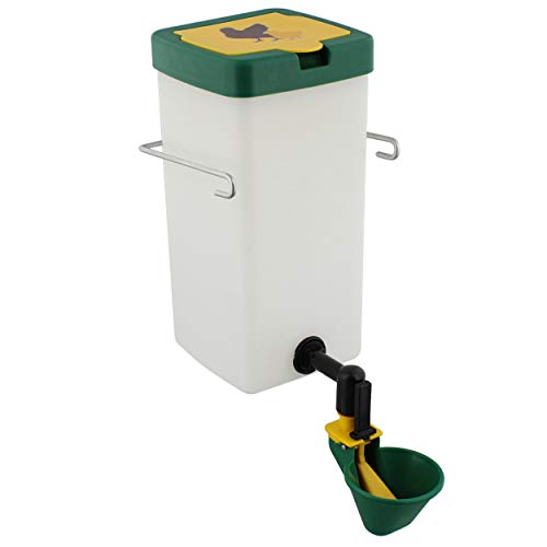 Rural365 Automatisches Hühner-Bewässerungssystem – 1 l grüner Geflügel-Bewässerungsbecher für drinnen und draußen, Haustier-Wasserspender