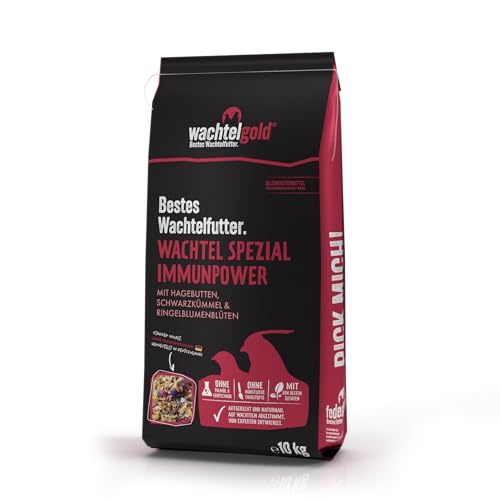 WachtelGold Wachtel Spezial Immunpower 10kg - Wachtelfutter für hohe Ansprüche - mit Blüten & Kräutern