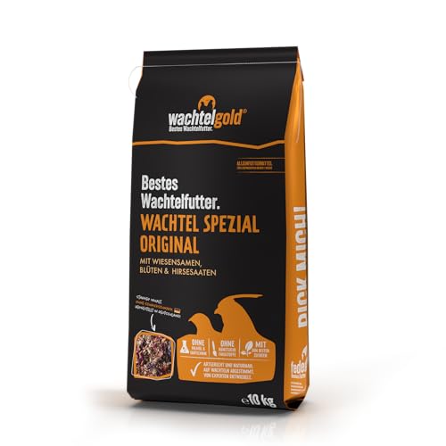 WachtelGold Wachtel Spezial Original Futter - 10kg - ohne Gentechnik - mit Kräutern