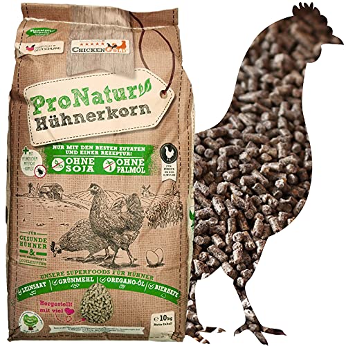 ChickenGold ProNatur-Hühnerkorn 2x10kg - Hühnerfutter Pellets - Bio Legekorn Biofutter - sojafrei