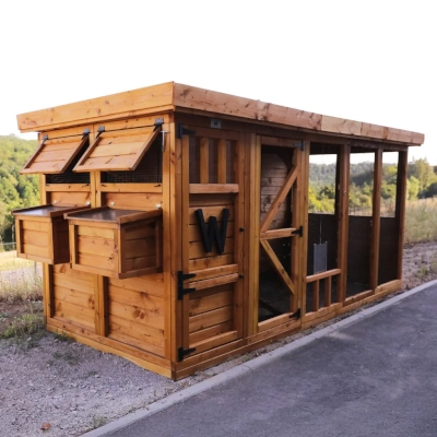 H&uuml;hnerstall Pro Large mit Voliere